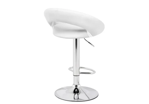 Барный стул Oazis white / chrome 15500 Woodville, белый/искусственная кожа, ножки/металл/хром, размеры - ****510*500 фото 4