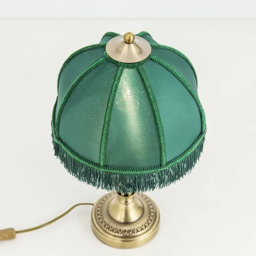 Настольная лампа Базель CL407802 Citilux зелёная 1 лампа, основание бронзовое металл в стиле классический кантри  фото 7