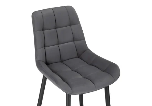 Полубарный стул Алст К темно-серый / черный 502126 Woodville, серый/велюр, ножки/металл/чёрный, размеры - ****500*560 фото 5