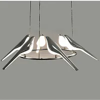 Люстра подвесная LED Astor APL.822.13.60 Aployt белая хром на 1 лампу, основание хром в стиле современный птички