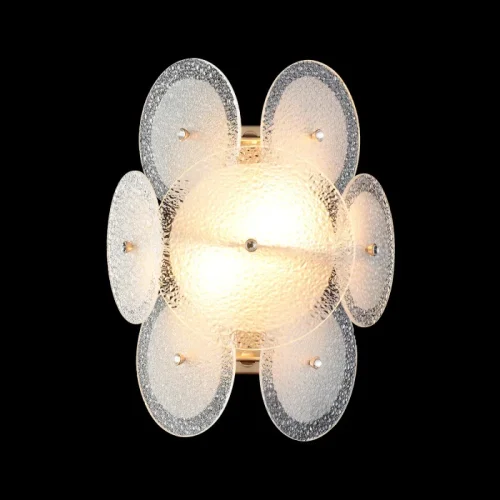Бра DANDELION AP2 GOLD Crystal Lux белый на 2 лампы, основание золотое в стиле современный фото 4 Бра DANDELION AP2 GOLD Crystal Lux белый на 2 лампы, основание золотое в стиле современный фото 4