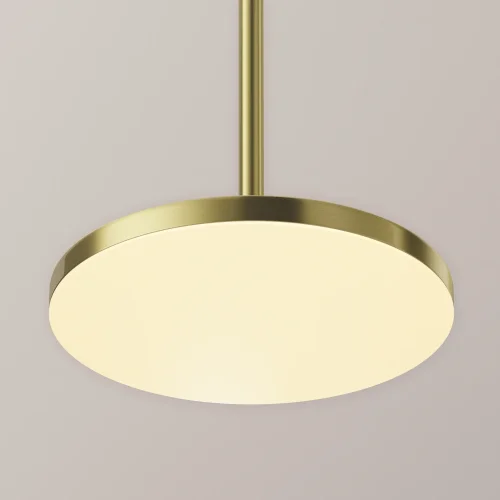 Светильник подвесной LED Plato P076PL-L12W3K-BS Maytoni белый на 1 лампу, основание латунь в стиле хай-тек современный фото 12