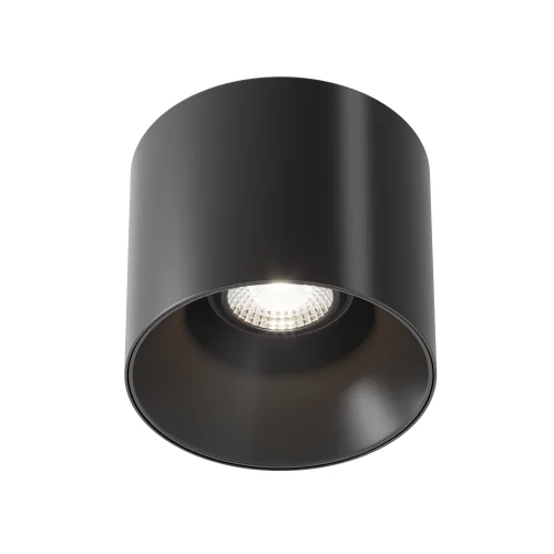 Светильник накладной Alfa LED C064CL-01-15W4K-RD-B Maytoni чёрный 1 лампа, основание чёрное в стиле хай-тек современный круглый