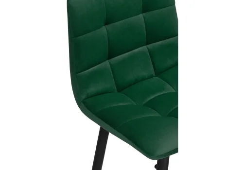 Полубарный стул Чилли К зеленый / черный 533170 Woodville, зелёный/велюр, ножки/металл/чёрный, размеры - ****430*420 фото 6