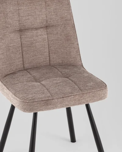 Стул Trell, коричневый, сиденье УТ000040522 Stool Group, коричневый/рогожка, ножки/металл/чёрный, размеры - *855**** фото 7