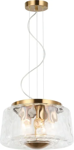 Светильник подвесной Perfecto Light 2193/05/05P Stilfort прозрачный на 5 ламп, основание бронзовое в стиле современный фото 2