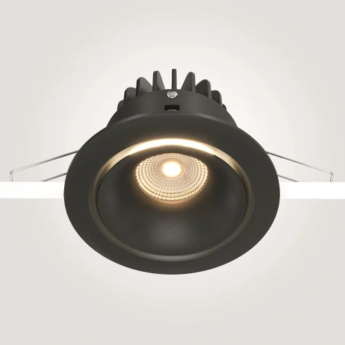 Светильник точечный LED Yin DL031-L12W3K-D-B Maytoni чёрный на 1 лампу, основание чёрное в стиле хай-тек современный фото 12