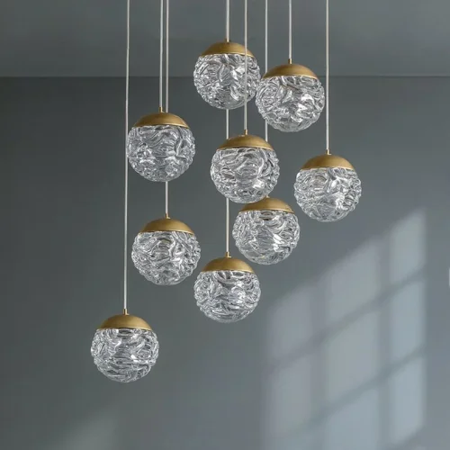 Светильник подвесной VERENA MORE L13 212484-23 ImperiumLoft прозрачный на 13 ламп, основание латунь в стиле современный фото 9 Светильник подвесной VERENA MORE L13 212484-23 ImperiumLoft прозрачный на 13 ламп, основание латунь в стиле современный фото 9