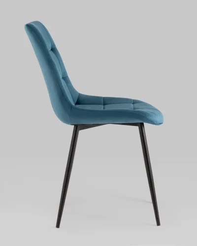 Стул Флекс New, велюр сине-зеленый УТ000039291 Stool Group, зелёный/велюр, ножки/металл/чёрный, размеры - *830**** фото 5
