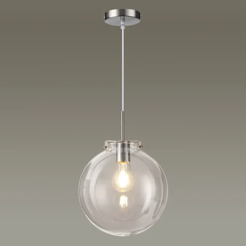 Светильник подвесной Trevor 4590/1A Lumion прозрачный 1 лампа, основание никель в стиле модерн шар фото 3