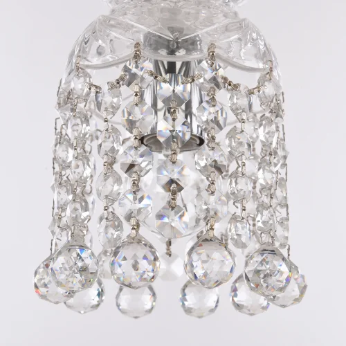 Светильник подвесной 14781P/11 Ni Balls Bohemia Ivele Crystal прозрачный 1 лампа, основание никель в стиле классический balls фото 2
