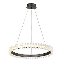 Люстра подвесная LED LSP-7495 Lussole белая на 1 лампу, основание чёрное в стиле современный кольца