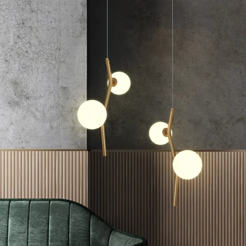 Светильник подвесной MATHIA 2 191668-23 ImperiumLoft латунь на 2 лампы, основание латунь в стиле современный скандинавский фото 3 Светильник подвесной MATHIA 2 191668-23 ImperiumLoft латунь на 2 лампы, основание латунь в стиле современный скандинавский фото 3