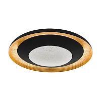 Светильник потолочный LED Canicosa 2 98527 Eglo золотой чёрный 1 лампа, основание чёрное в стиле современный 