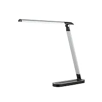 Настольная лампа офисная LED Chic Led 8357-NW Nowodvorski серебряная на 1 лампу, основание чёрное металл в стиле современный 