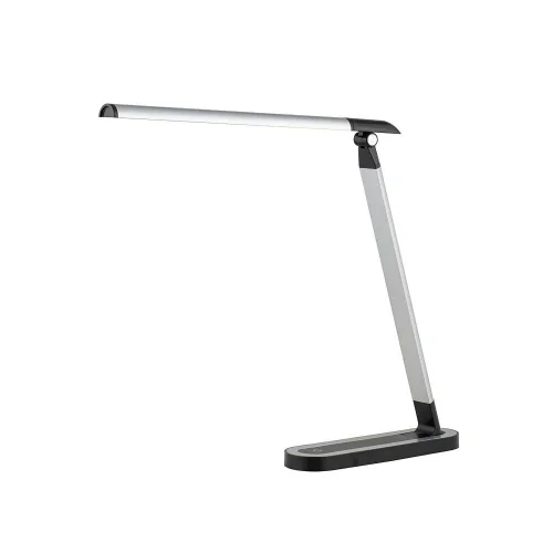 Настольная лампа офисная LED Chic Led 8357-NW Nowodvorski серебряная на 1 лампу, основание чёрное металл в стиле современный 