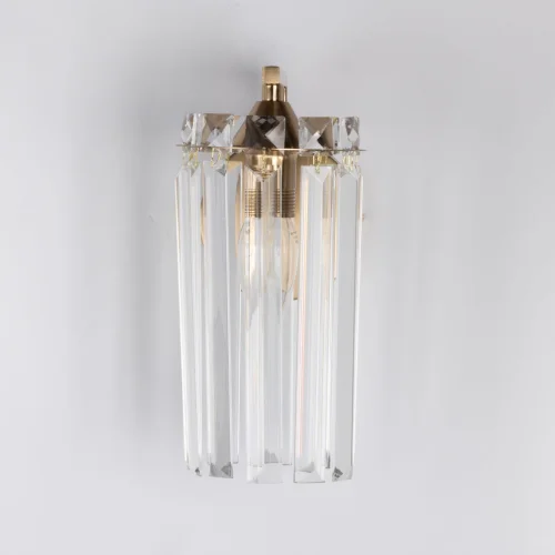 Бра Аделард 642029101 MW-Light прозрачный на 1 лампа, основание латунь в стиле классический  фото 3