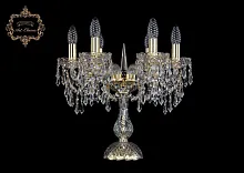Настольная лампа 12.23.6.141-37.Gd.Dr Bohemia Art Classic прозрачная 6 ламп, основание золотое металл в стиле классика 
