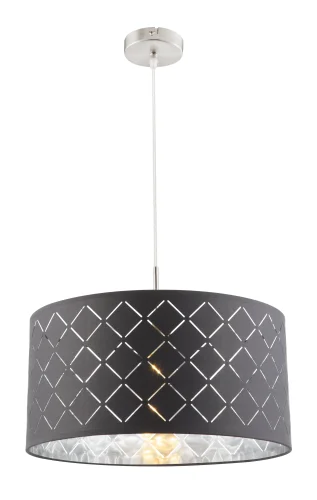 Светильник подвесной KIDAL 15228H Globo чёрный 1 лампа, основание хром в стиле классика 