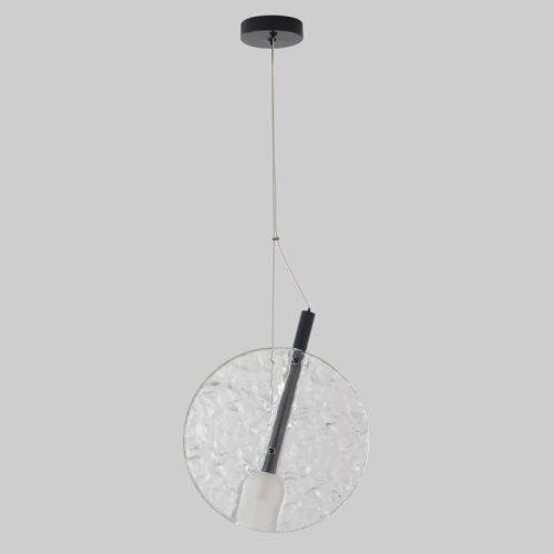 Светильник подвесной FROZEN SP1 BLACK Crystal Lux прозрачный на 1 лампу, основание чёрное в стиле современный фото 4