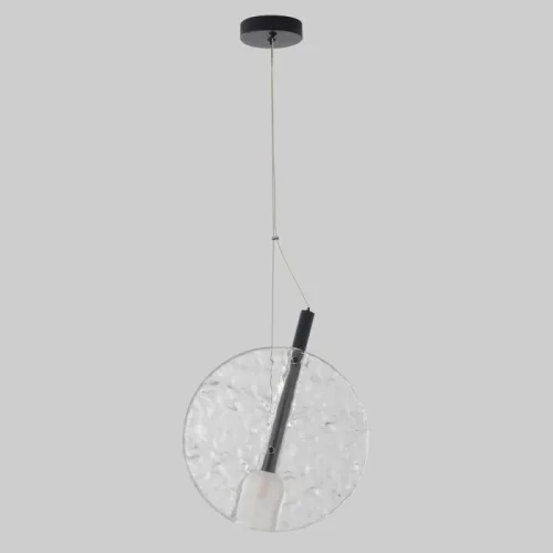 Светильник подвесной FROZEN SP1 BLACK Crystal Lux прозрачный на 1 лампу, основание чёрное в стиле современный фото 4 Светильник подвесной FROZEN SP1 BLACK Crystal Lux прозрачный на 1 лампу, основание чёрное в стиле современный фото 4