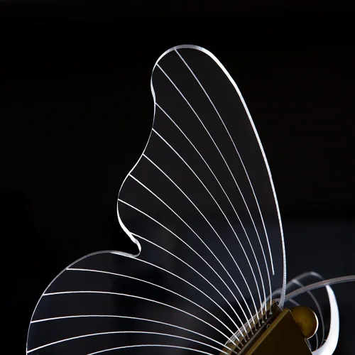 Светильник подвесной LED Darcy A2187SP-2GO Arte Lamp прозрачный 1 лампа, основание золотое в стиле современный бабочки фото 3