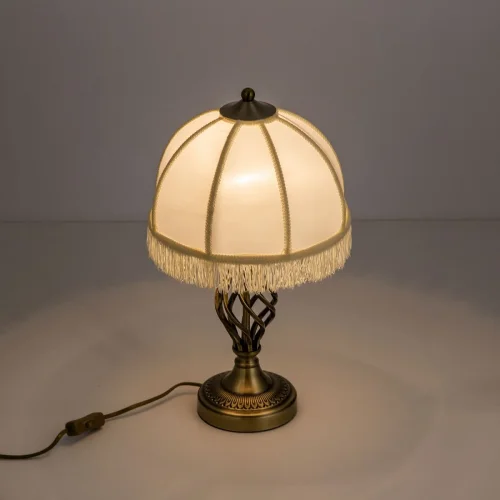 Настольная лампа Базель CL407800 Citilux бежевая 1 лампа, основание бронзовое металл в стиле классический кантри  фото 5