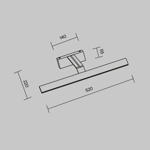 Подсветка для картин LED Decart MIR010WL-L12B4K Maytoni чёрная в стиле хай-тек современный фото 5