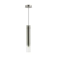 Светильник подвесной LED Shiny 5061/5LA Odeon Light серый чёрный 1 лампа, основание хром серебряное в стиле современный трубочки