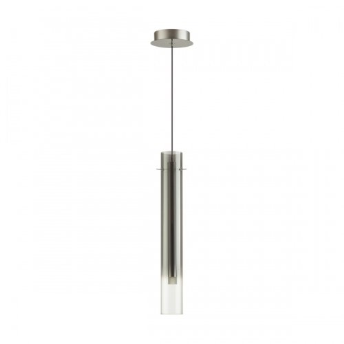 Светильник подвесной LED Shiny 5061/5LA Odeon Light серый чёрный 1 лампа, основание хром серебряное в стиле современный трубочки