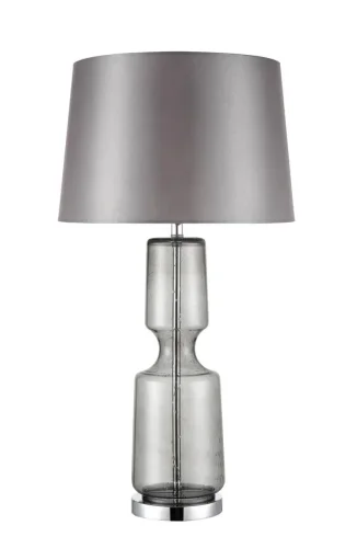 Настольная лампа Paradise VL5773N01 Vele Luce серебряная серая 1 лампа, основание прозрачное серое хром стекло металл в стиле классический современный  фото 2