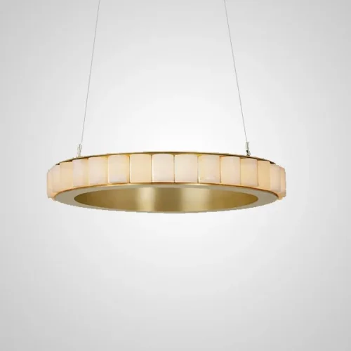 Люстра подвесная MONSINE D60 Brass 196988-23 ImperiumLoft коричневая на 1 лампу, основание латунь в стиле современный 