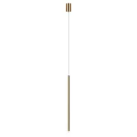 Светильник подвесной LED Reed 10358/600 AB LOFT IT матовый латунь на 1 лампу, основание матовое латунь в стиле современный трубочки