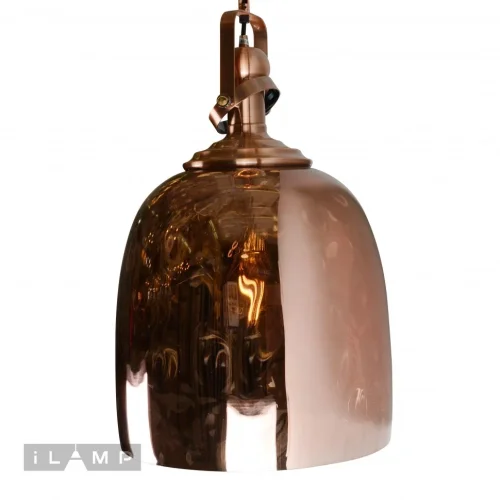 Светильник подвесной Metrica A1507/B3 BR iLamp коричневый 1 лампа, основание розовое в стиле современный  фото 2