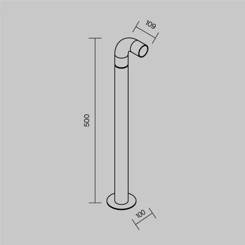 Парковый светильник LED Sleek O477FL-L2GF3K Maytoni уличный IP графит на 1 лампу, плафон графит в стиле современный хай-тек LED фото 5
