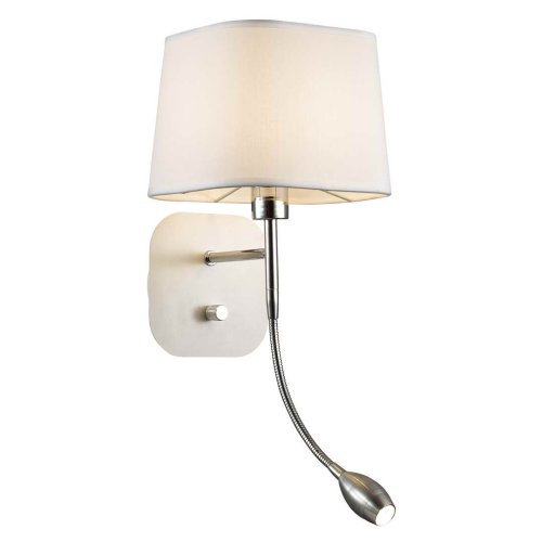 Бра LED Baumwolle 1687-2W Favourite белый на 1 лампа, основание белое в стиле современный гибкая ножка