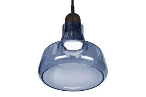 Светильник подвесной Puro AP9006-1B BU iLamp голубой 1 лампа, основание чёрное в стиле современный  фото 2