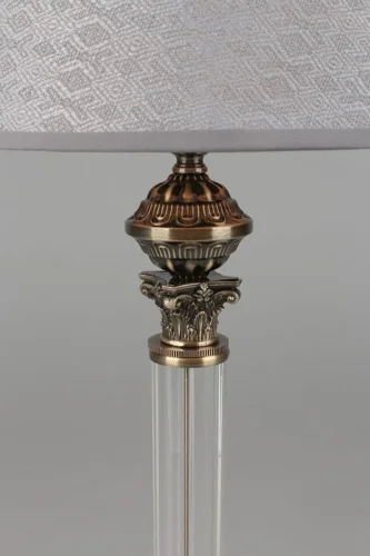 Настольная лампа Rivoli OML-64214-01 Omnilux бежевая 1 лампа, основание античное бронза металл в стиле классический  фото 2
