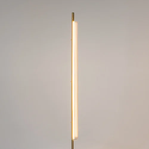 Торшер LED Loom MOD258FL-L15BS3K Maytoni прозрачный на 1 лампу, основание латунь в стиле современный хай-тек фото 7
