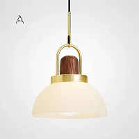 Светильник подвесной Arc 101295-26 ImperiumLoft белый 1 лампа, основание латунь в стиле современный 