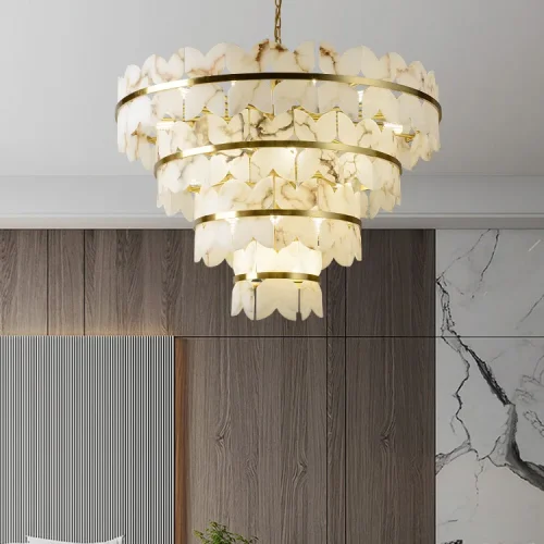 Люстра подвесная IOANNA D100 219577-23 ImperiumLoft белая на 29 ламп, основание латунь в стиле современный фото 13 Люстра подвесная IOANNA D100 219577-23 ImperiumLoft белая на 29 ламп, основание латунь в стиле современный фото 13