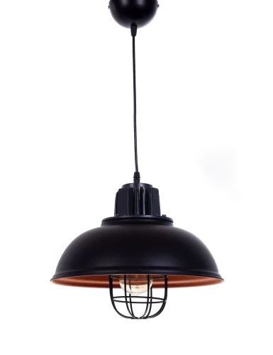 Светильник подвесной Fuko LDP 6859 BK Lumina Deco чёрный 1 лампа, основание чёрное в стиле лофт  фото 3