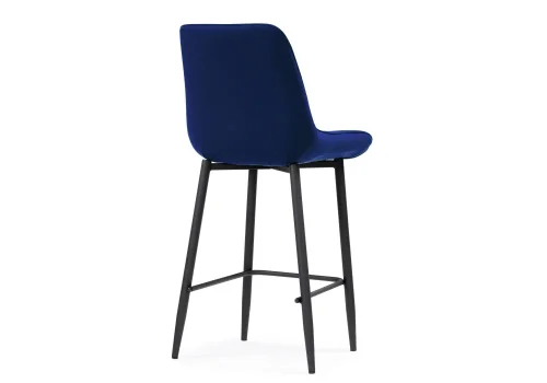 Полубарный стул Седа К синий / черный 511171 Woodville, синий/велюр, ножки/металл/чёрный, размеры - ****490*570 фото 4