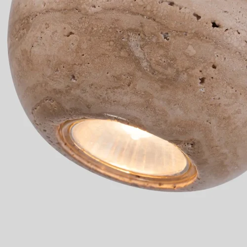 Светильник подвесной Limestone 4652-1P Favourite коричневый на 1 лампу, основание латунь в стиле современный фото 3