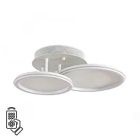 Люстра потолочная LED с пультом Alis Smart 8380/45CL Lumion белая на 1 лампу, основание белое в стиле современный хай-тек сири яндекс алиса с пультом