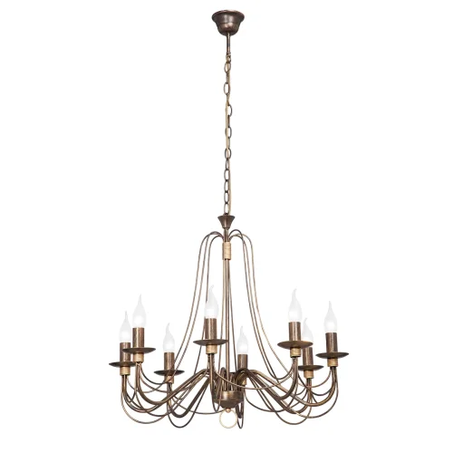 Люстра подвесная V1044/8 Vitaluce без плафона на 8 ламп, основание бронзовое в стиле классический Люстра подвесная V1044/8 Vitaluce без плафона на 8 ламп, основание бронзовое в стиле классический