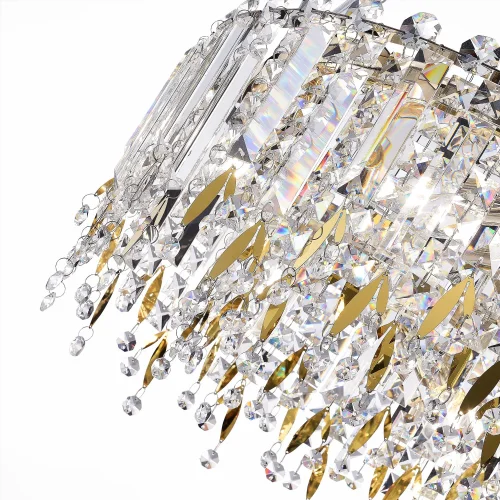 Люстра подвесная Desio SL1655.203.06 ST-Luce прозрачная на 6 ламп, основание золотое в стиле современный  фото 4