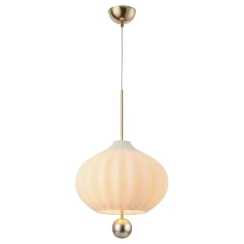 Светильник подвесной Juliet 4459/3 Lumion белый на 3 лампы, основание золотое в стиле современный выдувное