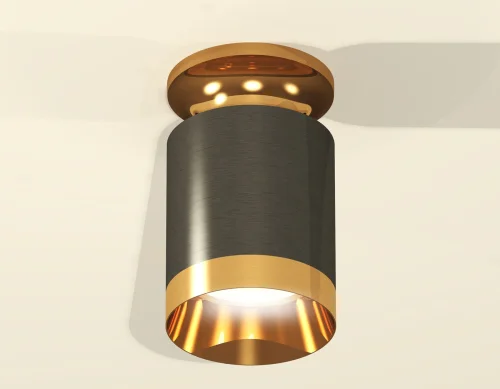 Светильник накладной Techno spot XS6303140 Ambrella light чёрный 1 лампа, основание золотое в стиле современный круглый фото 2