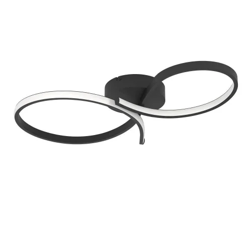 Светильник потолочный LED Serpins 901266 Eglo чёрный на 1 лампу, основание чёрное в стиле современный хай-тек Светильник потолочный LED Serpins 901266 Eglo чёрный на 1 лампу, основание чёрное в стиле современный хай-тек